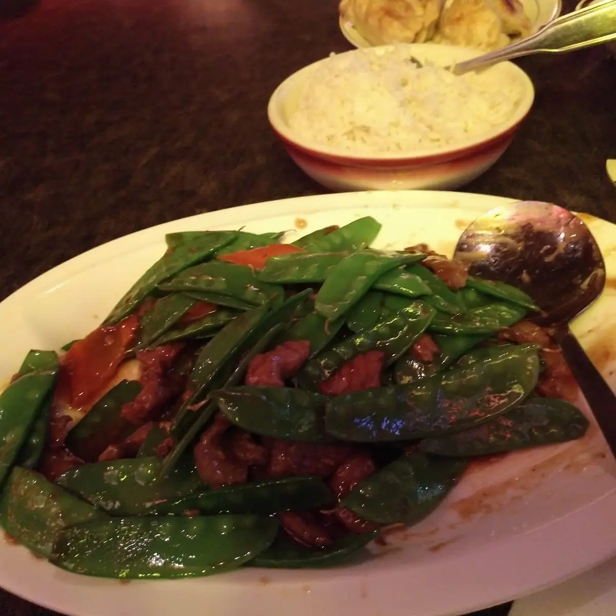 beef with pea pods 雪豆牛 肉
